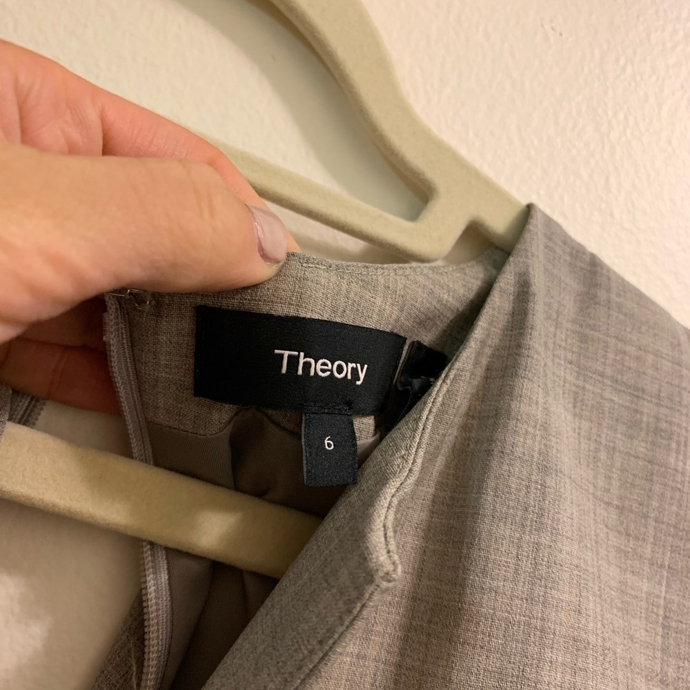 Theory light beige sleeveless shift dress - Picture 5 of 6